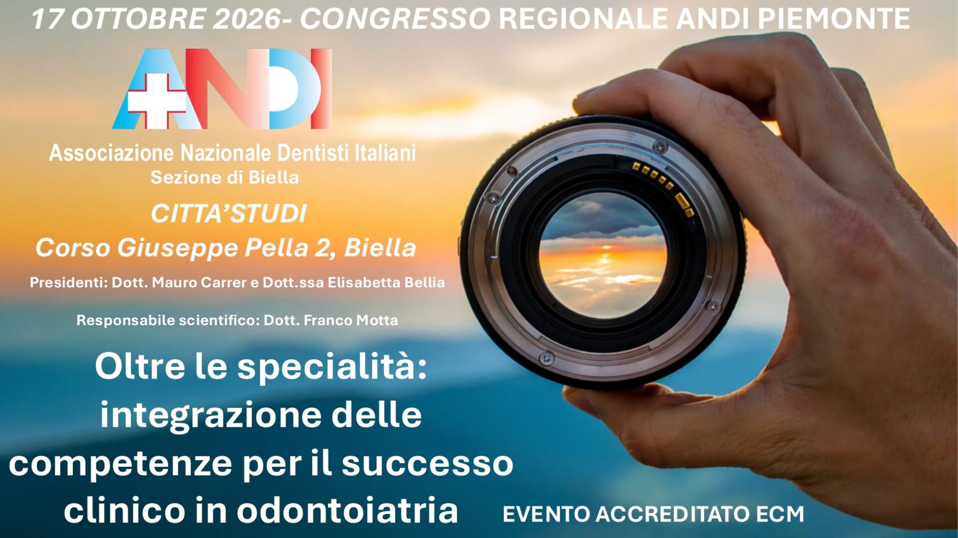 Congresso Regionale ANDI Piemonte - 17 ottobre 2026, Città Studi Biella